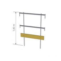 Duarib - Garde-corps de montage d'extremité - pour échafaudage multi 4X - acier galvanisé