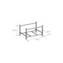 DUARIB - Rack de stockage 1500 x 1000 - acier galvanisé