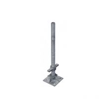 Semelle à vis orientable réglable sur 0.30m - 0.49m - pour échafaudages F3000, multi 4X et F3000 alu - Duarib