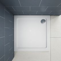 Ducha Casa - 100x100cm Plato de ducha rectangular antideslizante y antibacteriana, las piezas desagüe incluido