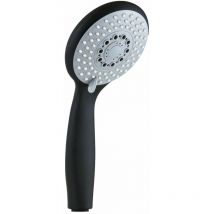 Damast - Ducha de 3 chorros con conexión estándar en negro mate miro' 3M 15401 Negro mate