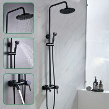 Senderpick - Ducha de baño negra 20cm Conjunto de ducha de lluvia y ducha de mano