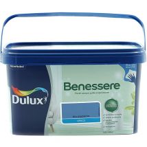 Dulux - Benessere Pittura Colorata all'Acqua per Interni Superlavabile Anti Muffa Anti Batteri con Ioni D'Argento, 2.5 Litri, Blu Moderno