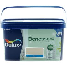 Dulux Benessere Pittura Colorata All'acqua Per Interni Superlavabile Anti Muffa Anti Batteri Con Ioni D'Argento, 2.5 Litri, Giallo Vaniglia, 2.5l