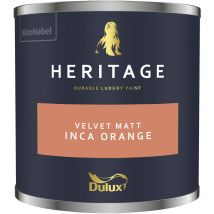 Velvet Matt - 125ml Tester Pot - Inca Orange - Inca Orange - Dulux Heritage