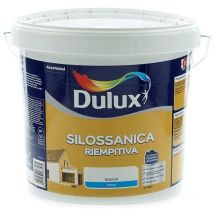 Dulux - Pittura Silossanica Riempitiva per Esterni Pareti e Facciate Base Acqua, 5 Litri, Bianco