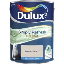 Dulux Simply Refresh One Coat Matt Emulsion Paint - 5L - Egyptian Cotton - Egyptian Cotton