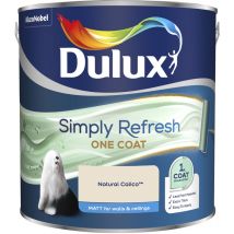 Dulux Simply Refresh One Coat Matt Emulsion Paint - 2.5L - Natural Calico - Natural Calico