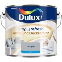 Dulux - Simply Refresh Wand und Deckenfarbe, Silbergrau, 2,5 l