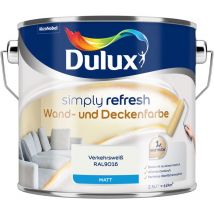 Simply Refresh Wand und Deckenfarbe, Verkehrsweiß, ral 9016, 2,5 l - Dulux