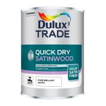 Dulux - Trade Quick Dry Satinwood - Pure Brilliant White - 2.5 Litres