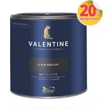 Peinture intérieure de haute qualité - Valentine - Couleur intense & pouvoir couvrant élevé - Mat Velouté Clair Obscur 2 l - Dulux Valentine