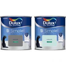 Peinture Si Simple Lot de 2 Peinture Intérieure Toutes Pièces Satin - Peinture Murs et Plafonds, Portes et Plinthes - Couleurs : L'Anthracite & Le