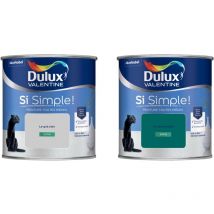 Dulux Valentine Peinture Si Simple Lot de 2 Peinture Intérieure Toutes Pièces Satin - Peinture Murs et Plafonds, Portes et Plinthes - Couleurs : Le