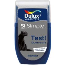 Si Simple - Peinture toutes pièces - Testeur Mat L'Anthracite 30 mL - Dulux Valentine