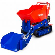 Minidumper hydrostatique à chenilles écartables, pelle inclinable 80KG benne basculante 800KG Moteur Honda 9CH Torros HRD800HAX
