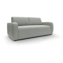 Duna Canapé lit convertible matelas 20 cm en tissu imperméable T03 195 cm (mat. 140x197) gris clair