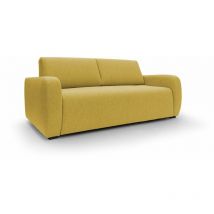 Divani.store - Duna Canapé lit convertible matelas 20 cm en tissu imperméable T03 215 cm (mat. 160x197) jaune