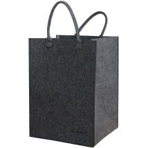 Dunedesign - Sac à Linge panier rangement jouets 43x38x60cm Feutre Artificiel Gris