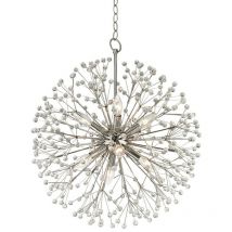 Dunkirk Lampadario 8 Luci Nichel Lucido, Cristallo