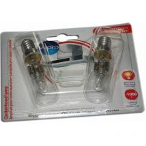 Ersatzteil - Set 2 Halogenlampen T25L E14 40 w lang. Durchm. 81 mm 23 mm - - far, sangiorgio, electrolux, hoover, fagor, roblin, zanker, sauter, aeg,