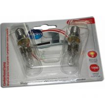 Ersatzteil - Set 2 Halogenlampen T25L E14 40 w lang. Durchm. 81 mm 23 mm - - far, sangiorgio, electrolux, hoover, fagor Roblin zanker, sauter, aeg,