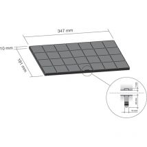 Ersatzteil - Kohlefilter fchar 350 x 191 x9mm - - airforce, whirlpool, bauknecht