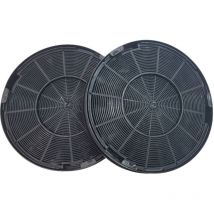 FAC - Ersatzteil - 2x Runder Aktivkohlefilter 529/1, Type F196 - - faure, indesit, ariston hotpoint, roblin, electrolux, neff, de dietrich, siemens,
