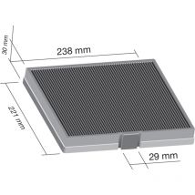 Faure - Kohlefilter D241 CA240S - 241 x 225 x 30 mm - Ersatzteil für Dunstabzugshaube - Aktivkohlefilter