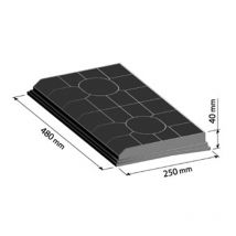 Ersatzteil - Kohlefilter Typ 190 FAT190 - - WHIRLPOOL, ROSIERES, SCHOLTES, ARTHUR MARTIN ELECTROLUX, ELECTROLUX, BAUKNECHT, FAURE, IKEA, CANDY,
