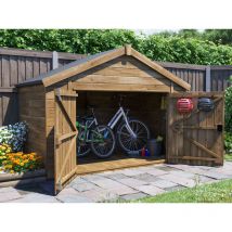 Dunster House Ltd. - Dunster House Bike Shed W2.4m x D1.2m / W8' x D4', Fully Pressure Treated, Overlord Modular