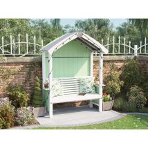Dunster House Ltd. - Dunster House Garden Arbour Pained Seat , W1.72m x D0.75m / W5' x D2', Pressure Treated, Summerset