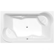 Duo Bain rectangulaire avec support. Structure 200x120x45cm, Blanc