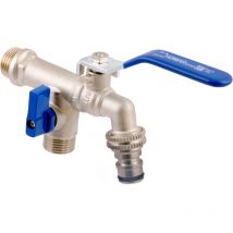 1/2' x 1/2' Duo jardin patio robinet de robinet en laiton robinet d'eau