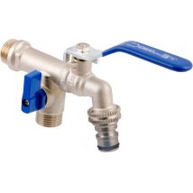 Idmar - 1/2' X 34' Duo Jardin Patio Robinet De Robinet En Laiton Robinet D'Eau