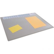 Durable - Clear Overlay Calander pc Desk Pad Protector Mat 65x50 cm Grey - Grey