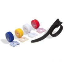 503600 Cavoline Grip Tie, Fascetta Fermacavi con Asola a Strappo, Riutilizzabile, 20 x 1 cm, Confezione da 5 Pezzi, Colori Assortiti - Durable