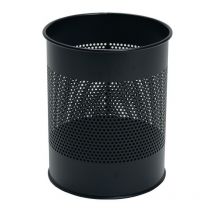 Durable - Corbeille à papier 15 l H315xD.260 mm avec grille perforée métal revêtu de résine époxy noire