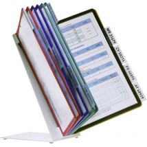 Durable - Présentoir pour panneau transparent vario table 10 - 5570 rouge, jaune, vert, bleu, noir din A4 Nombre de poche