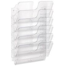 Prospekthalter flexiplus 6 34 x 75 x 10 cm (b x h x t) din A4 quer Polystyrol transparent 6 Fächer