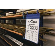 Durable - Pochette à documents l297xH210 mm din A4 transversal avec 2 languettes bleu foncé Pak. a 50 St.