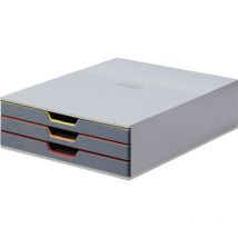 Varicolor 3 - 7603 760327 Caisson à tiroirs gris din A4, din C4, folio, lettre Nombre de tiroirs: 3 - Durable