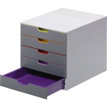Durable - varicolor 5 - 7605 760527 Caisson à tiroirs gris din A4, din C4, folio, lettre Nombre de tiroirs: 5