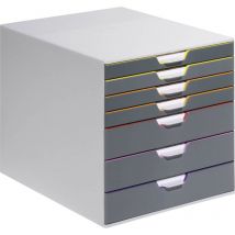 Durable - varicolor 7 - 7607 760727 Caisson à tiroirs gris din A4, din C4, folio, lettre Nombre de tiroirs: 7