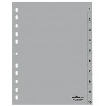 Zahlenregister DIN A4 1-10 Polypropylen grau DIN A4 1-10 Polypropylen grau