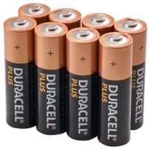 CRC - Duracell aa Cell Plus Power +100% Batteries (Pack 8) DURAA100PP8