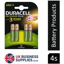 Duracell AAA 750MAH Recharge Plus Battery Pack 4's