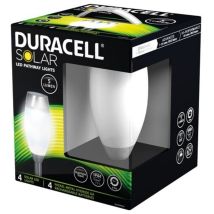 Estaca solar set 4 piezas metal/cristal - talla