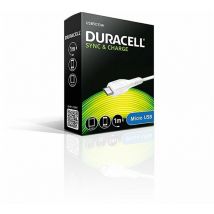 USB5013W cable usb 1 m 2.0 usb a Micro-USB a Blanco - Duracell