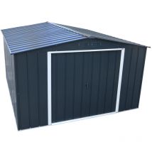 Duramax - Abri de jardin métal - 11,69m² - kit ancrage - Anthracite